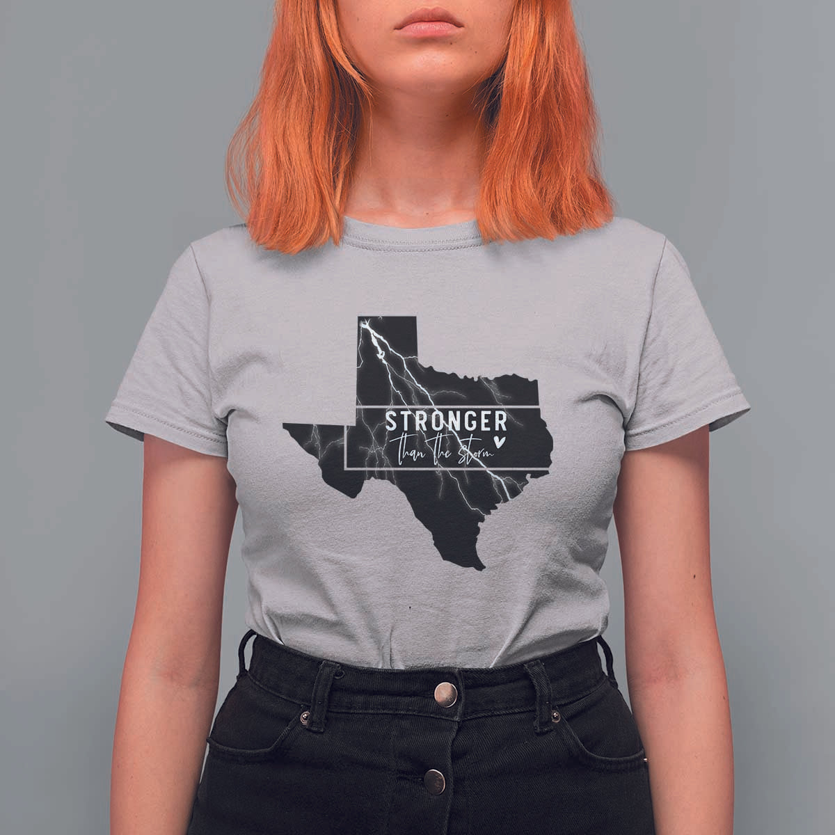 Strong Texas T Shirt For Women Stronger Than The Storm Quote - Wonder Print Shop