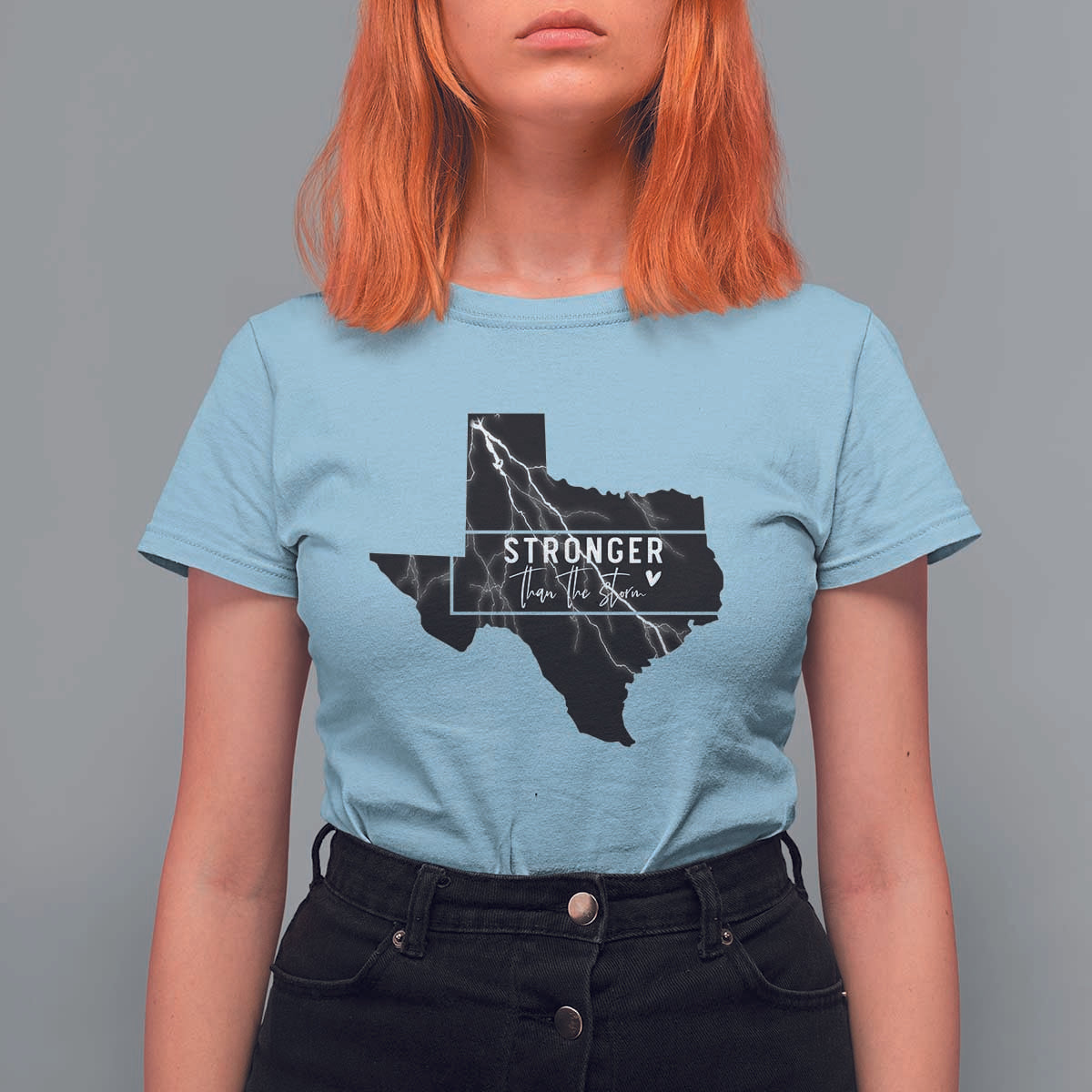 Strong Texas T Shirt For Women Stronger Than The Storm Quote - Wonder Print Shop