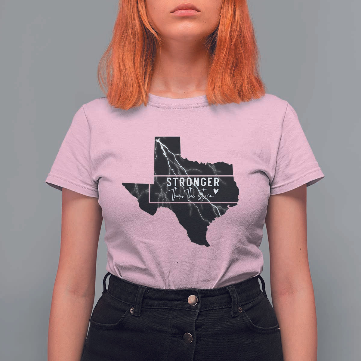 Strong Texas T Shirt For Women Stronger Than The Storm Quote - Wonder Print Shop