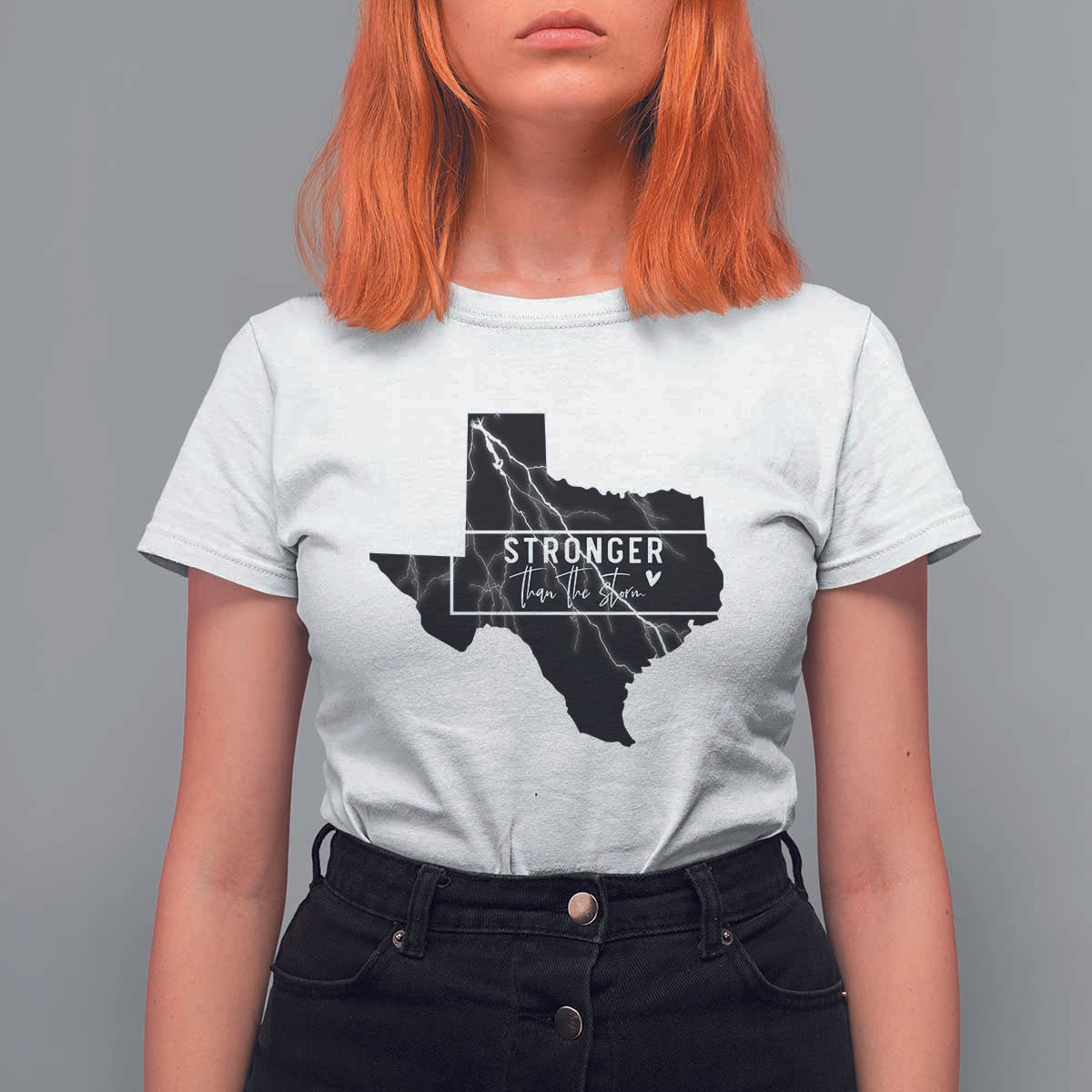 Strong Texas T Shirt For Women Stronger Than The Storm Quote - Wonder Print Shop