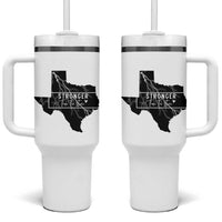 Strong Texas Tumbler With Handle Stronger Than The Storm Quote
