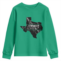 Strong Texas Youth Sweatshirt Stronger Than The Storm Quote - Wonder Print Shop