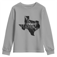 Strong Texas Youth Sweatshirt Stronger Than The Storm Quote - Wonder Print Shop