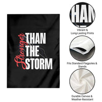 Stronger Than The Storm Garden Flag Positive Mindset Motivation - Wonder Print Shop
