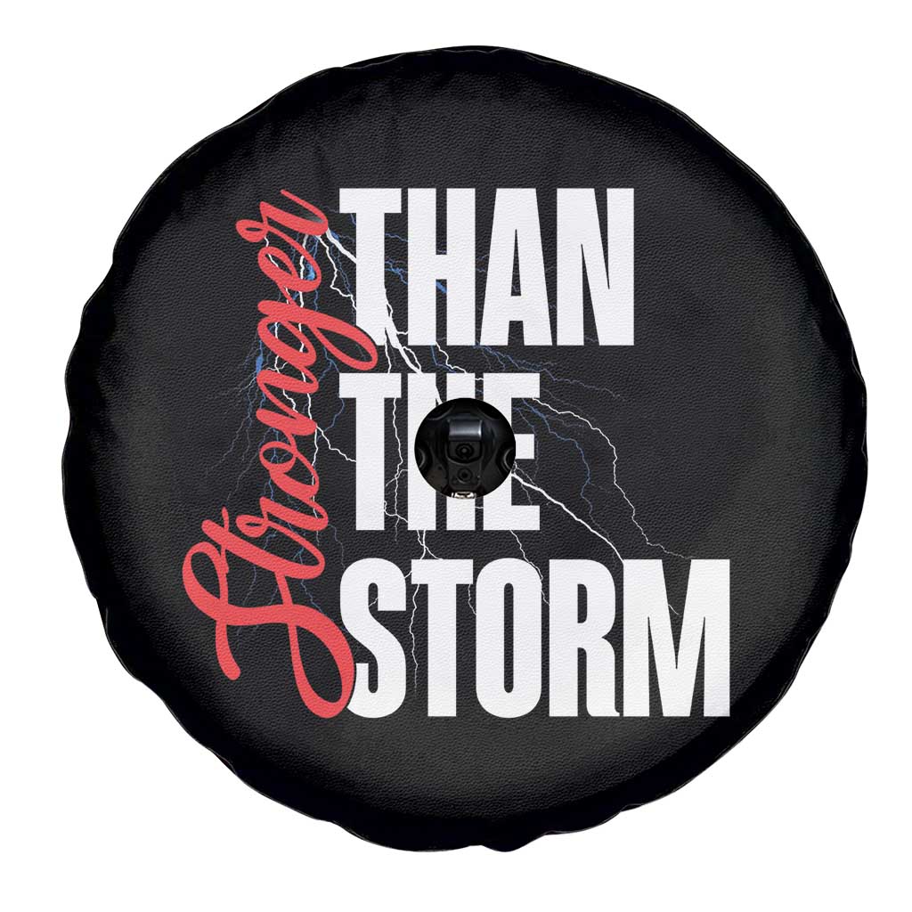 Stronger Than The Storm Spare Tire Cover Positive Mindset Motivation - Wonder Print Shop