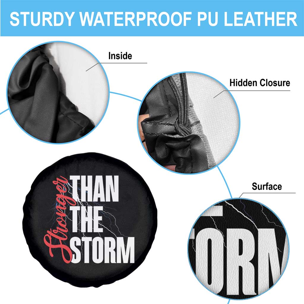 Stronger Than The Storm Spare Tire Cover Positive Mindset Motivation - Wonder Print Shop