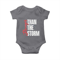 Stronger Than The Storm Baby Onesie Positive Mindset Motivation - Wonder Print Shop