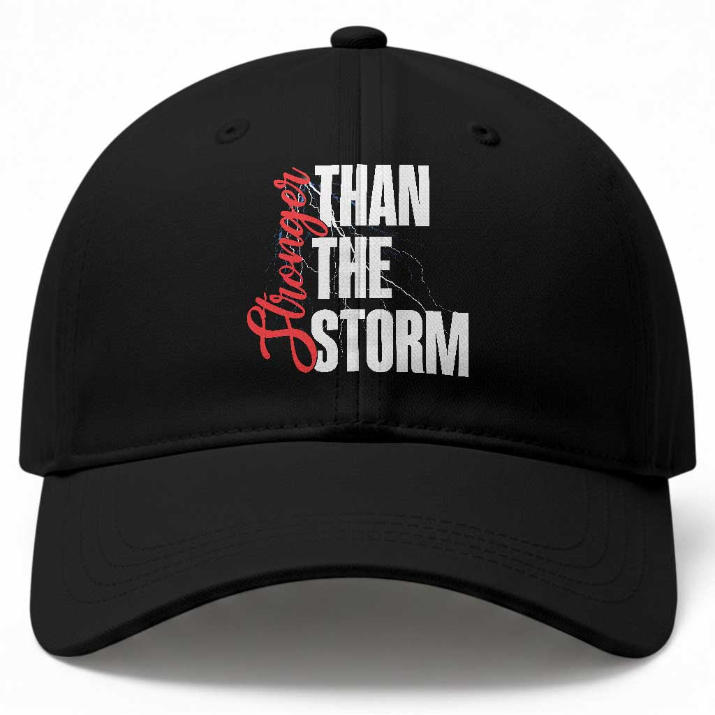 Stronger Than The Storm Baseball Cap Positive Mindset Motivation