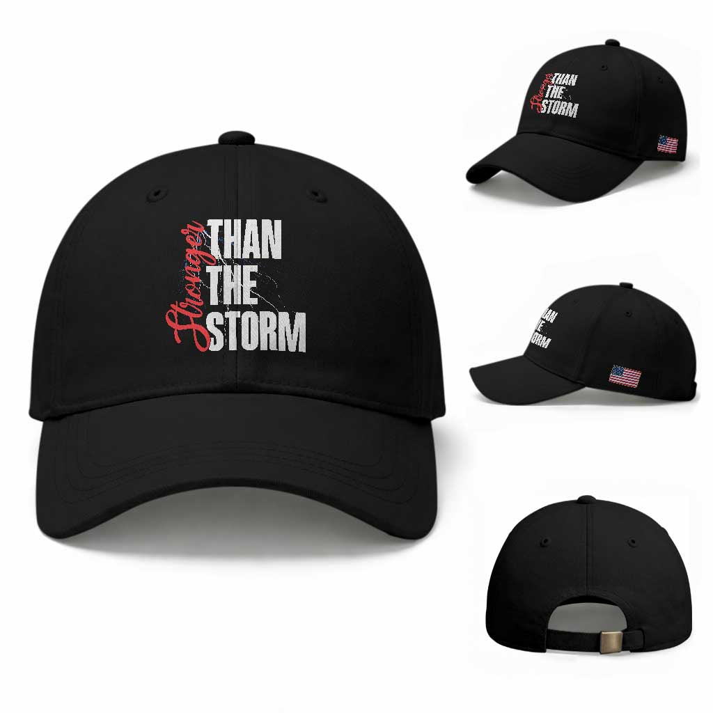 Stronger Than The Storm Baseball Cap Positive Mindset Motivation