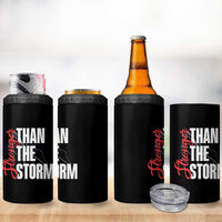 Stronger Than The Storm 4 in 1 Can Cooler Tumbler Positive Mindset Motivation