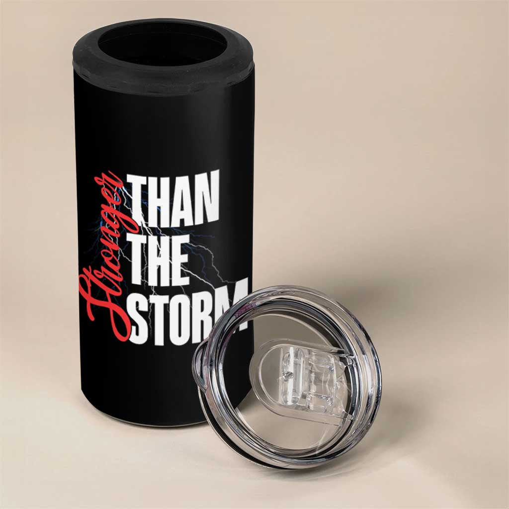 Stronger Than The Storm 4 in 1 Can Cooler Tumbler Positive Mindset Motivation