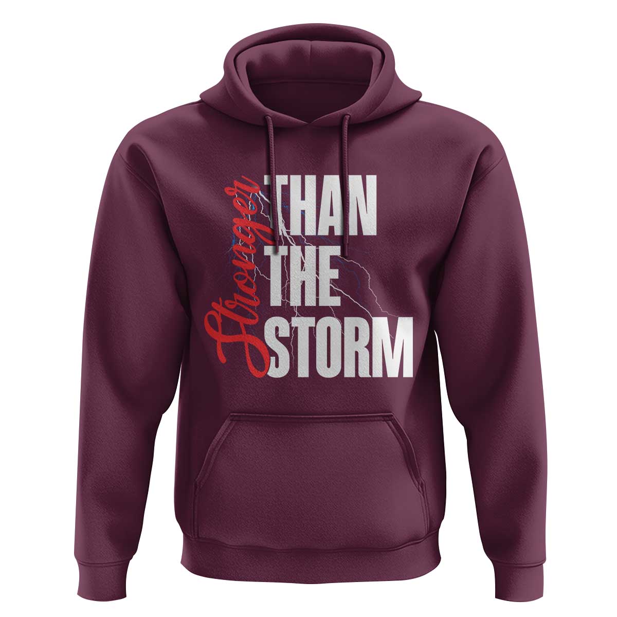 Stronger Than The Storm Hoodie Positive Mindset Motivation - Wonder Print Shop