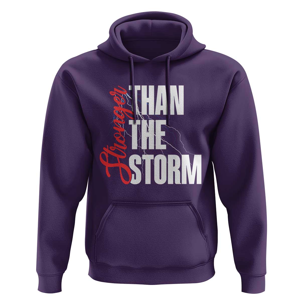 Stronger Than The Storm Hoodie Positive Mindset Motivation - Wonder Print Shop