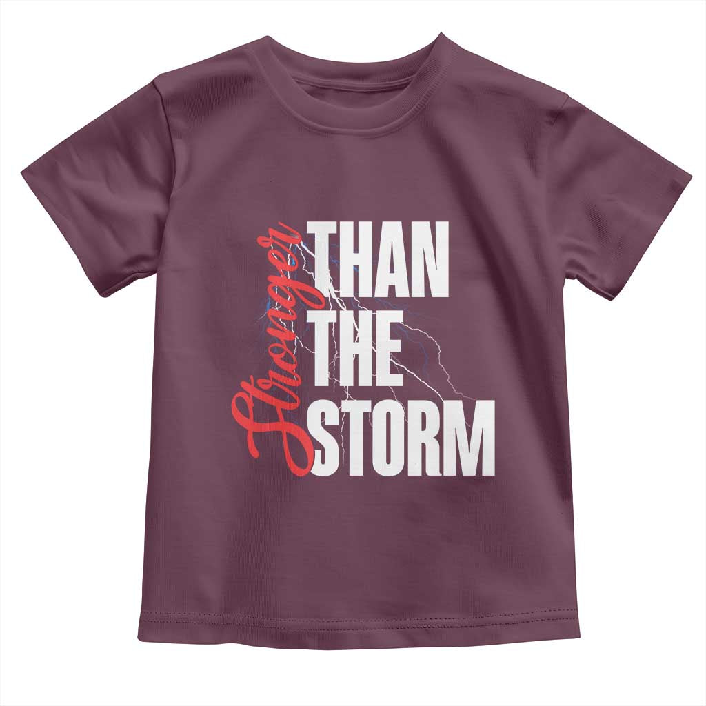 Stronger Than The Storm Toddler T Shirt Positive Mindset Motivation - Wonder Print Shop