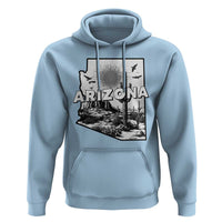Arizona Cactus Vintage State Map Desert Gift Hoodie - Wonder Print Shop