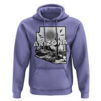 Arizona Cactus Vintage State Map Desert Gift Hoodie - Wonder Print Shop