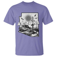 Arizona Cactus Vintage State Map Desert Gift T Shirt - Wonder Print Shop