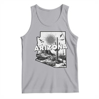 Arizona Cactus Vintage State Map Desert Gift Tank Top - Wonder Print Shop