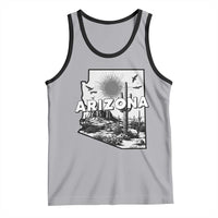 Arizona Cactus Vintage State Map Desert Gift Tank Top - Wonder Print Shop