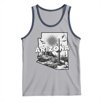 Arizona Cactus Vintage State Map Desert Gift Tank Top - Wonder Print Shop