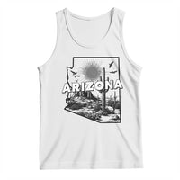 Arizona Cactus Vintage State Map Desert Gift Tank Top - Wonder Print Shop
