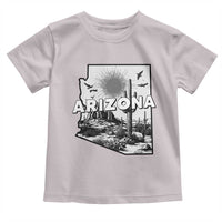 Arizona Cactus Vintage State Map Desert Gift Toddler T Shirt - Wonder Print Shop