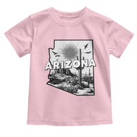 Arizona Cactus Vintage State Map Desert Gift Toddler T Shirt - Wonder Print Shop