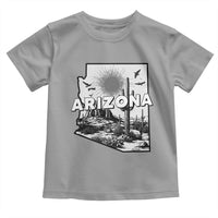 Arizona Cactus Vintage State Map Desert Gift Toddler T Shirt - Wonder Print Shop