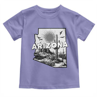 Arizona Cactus Vintage State Map Desert Gift Toddler T Shirt - Wonder Print Shop