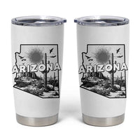 Arizona Cactus Vintage State Map Desert Gift Tumbler Cup - Wonder Print Shop