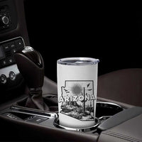 Arizona Cactus Vintage State Map Desert Gift Tumbler Cup - Wonder Print Shop