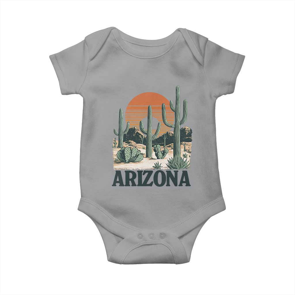 Arizona Desert Sunset Baby Onesie Vintage Cactus Grand Canyon State Gift - Wonder Print Shop