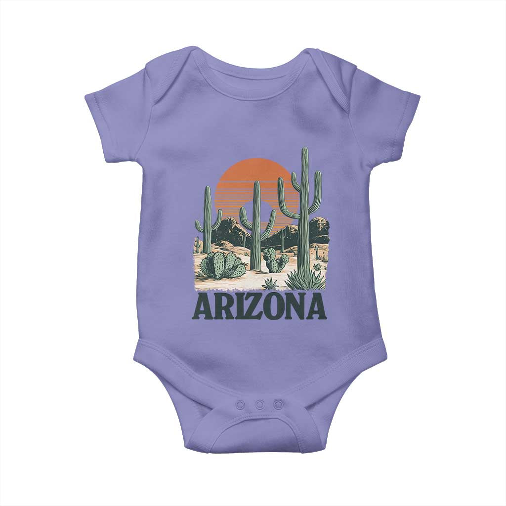 Arizona Desert Sunset Baby Onesie Vintage Cactus Grand Canyon State Gift - Wonder Print Shop