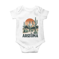 Arizona Desert Sunset Baby Onesie Vintage Cactus Grand Canyon State Gift - Wonder Print Shop