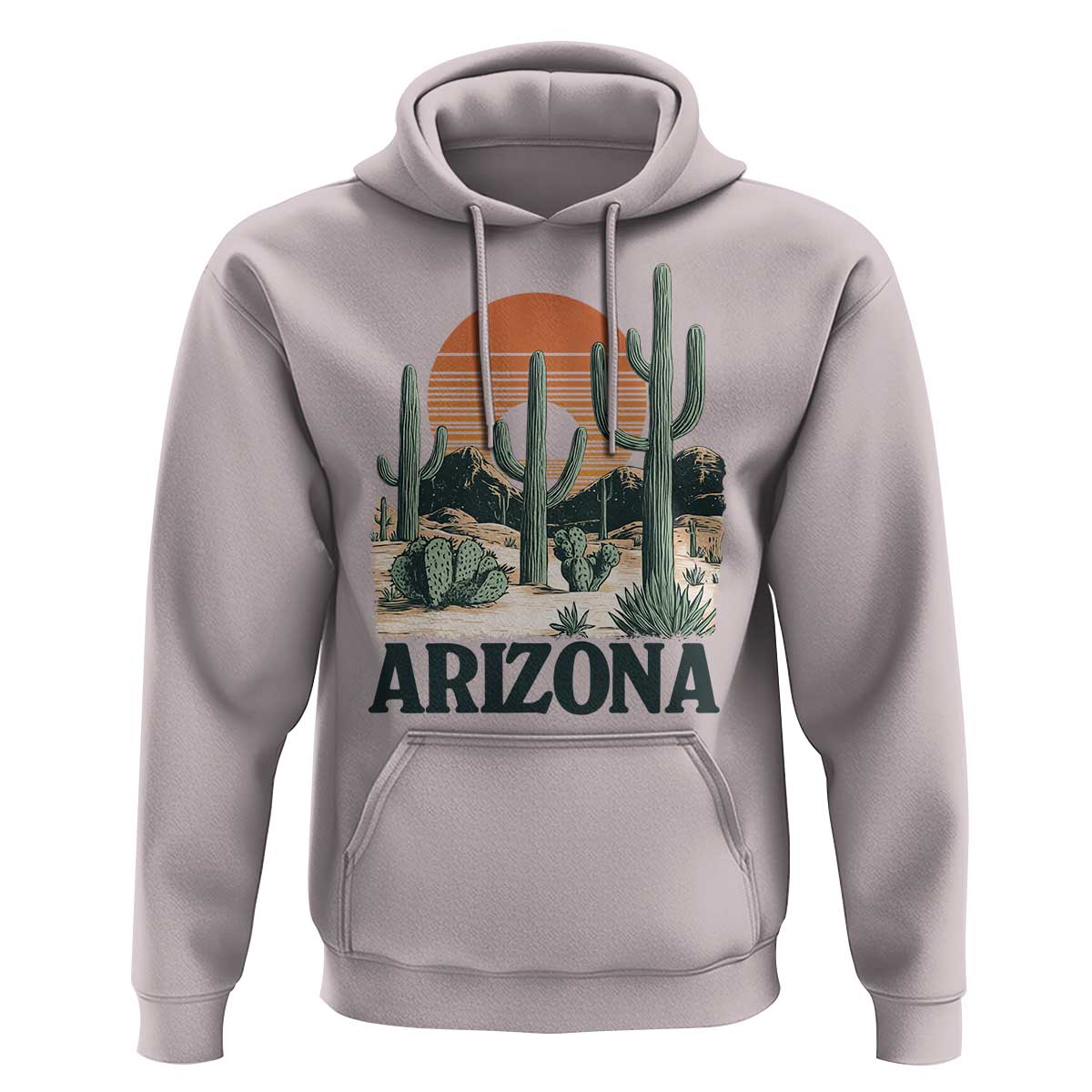 Arizona Desert Sunset Hoodie Vintage Cactus Grand Canyon State Gift - Wonder Print Shop
