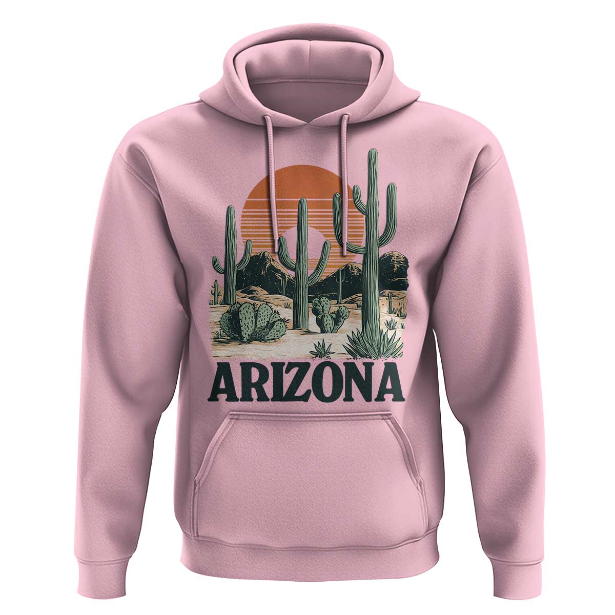Arizona Desert Sunset Hoodie Vintage Cactus Grand Canyon State Gift - Wonder Print Shop
