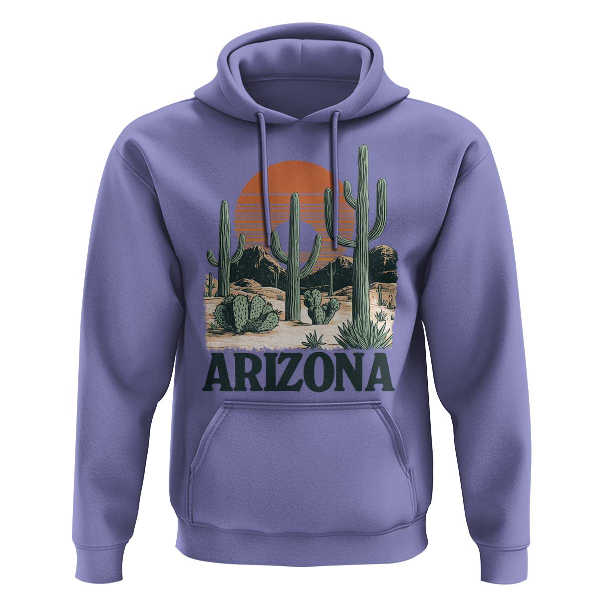 Arizona Desert Sunset Hoodie Vintage Cactus Grand Canyon State Gift - Wonder Print Shop