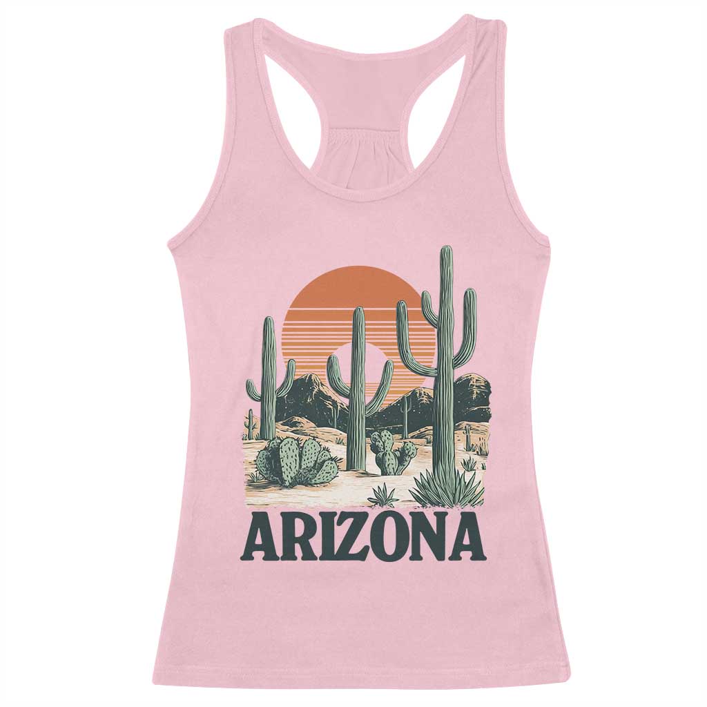 Arizona Desert Sunset Racerback Tank Top Vintage Cactus Grand Canyon State Gift - Wonder Print Shop
