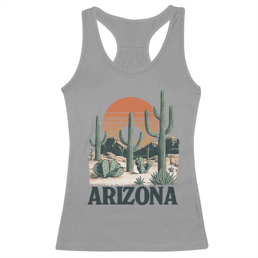 Arizona Desert Sunset Racerback Tank Top Vintage Cactus Grand Canyon State Gift - Wonder Print Shop