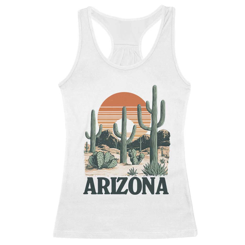 Arizona Desert Sunset Racerback Tank Top Vintage Cactus Grand Canyon State Gift - Wonder Print Shop