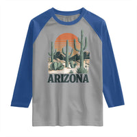 Arizona Desert Sunset Raglan Shirt Vintage Cactus Grand Canyon State Gift - Wonder Print Shop