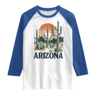 Arizona Desert Sunset Raglan Shirt Vintage Cactus Grand Canyon State Gift - Wonder Print Shop