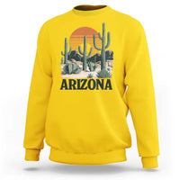 Arizona Desert Sunset Sweatshirt Vintage Cactus Grand Canyon State Gift - Wonder Print Shop