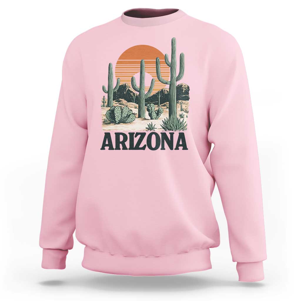 Arizona Desert Sunset Sweatshirt Vintage Cactus Grand Canyon State Gift - Wonder Print Shop