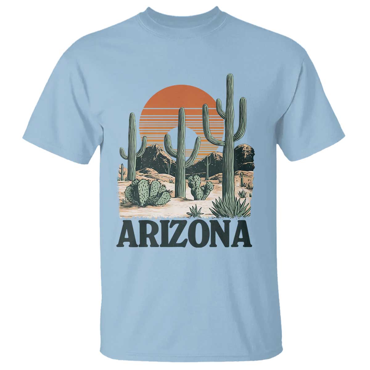 Arizona Desert Sunset T Shirt Vintage Cactus Grand Canyon State Gift - Wonder Print Shop