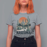 Arizona Desert Sunset T Shirt For Women Vintage Cactus Grand Canyon State Gift - Wonder Print Shop