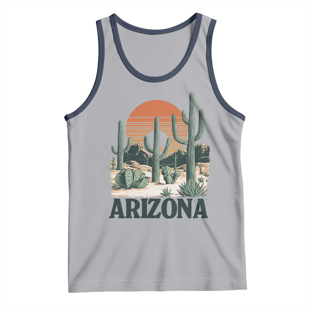 Arizona Desert Sunset Tank Top Vintage Cactus Grand Canyon State Gift - Wonder Print Shop