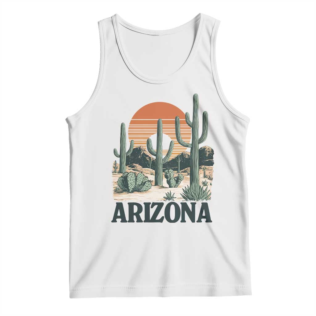 Arizona Desert Sunset Tank Top Vintage Cactus Grand Canyon State Gift - Wonder Print Shop