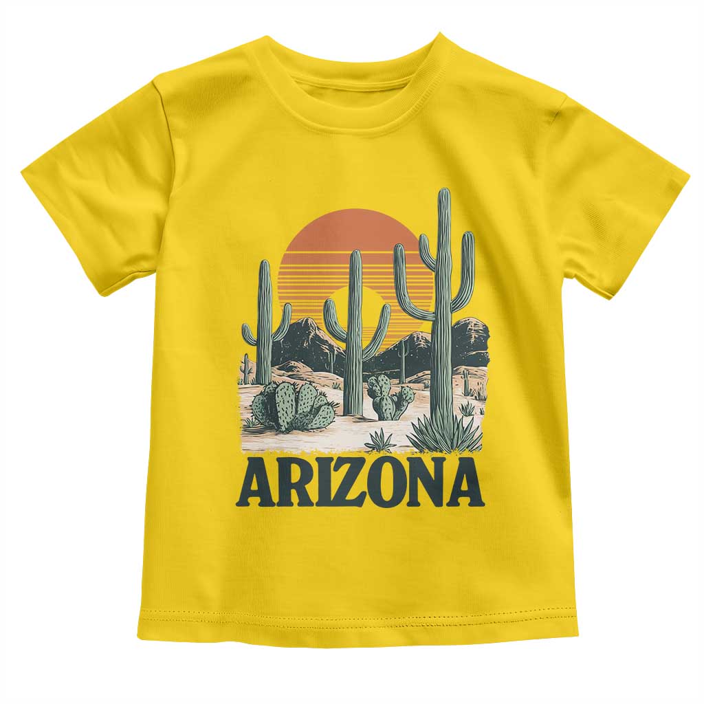 Arizona Desert Sunset Toddler T Shirt Vintage Cactus Grand Canyon State Gift - Wonder Print Shop
