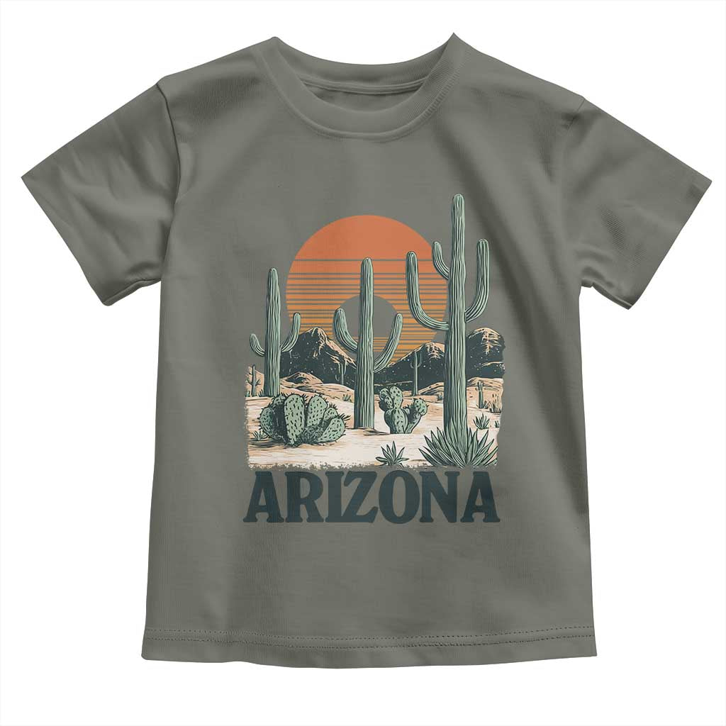 Arizona Desert Sunset Toddler T Shirt Vintage Cactus Grand Canyon State Gift - Wonder Print Shop